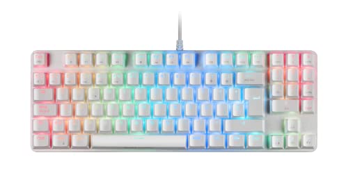 Mars Gaming MKREVOPROWBRES Weiß, Mechanische RGB Gaming Tastatur, TKL+ NUM, Braun Switch, Spanisch von MARSGAMING