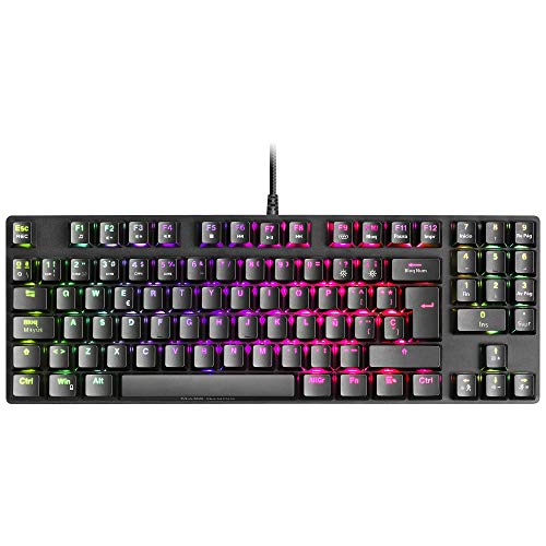 Mars Gaming MKREVOPROWRES Schwarz, Mechanische RGB Gaming Tastatur, TKL+ NUM, Rot Switch, Spanisch von MARSGAMING