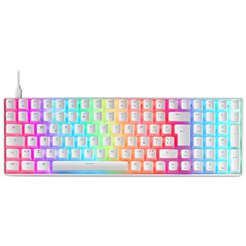 Mars Gaming MKULTRA, Mechanische Tastatur Weiß RGB, Kompakt 96%, Schalter Outemu SQ Blau, Portugiesisch-US von MARSGAMING