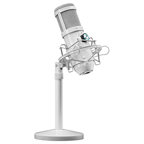 Mars Gaming MMIC-XT, Professionelles High Definition 192Khz 24-bit Studiomikrofon, Kugelarm, Anti Shock Mount, Pop Filter Metallgitter, Schwarz von Mars Gaming