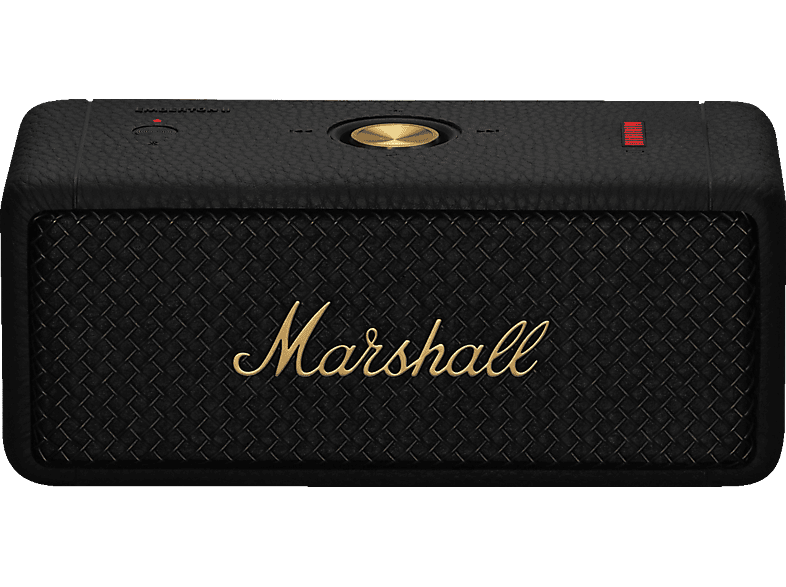 MARSHALL Emberton II Bluetooth Lautsprecher, Black and Brass, Wasserfest von MARSHALL