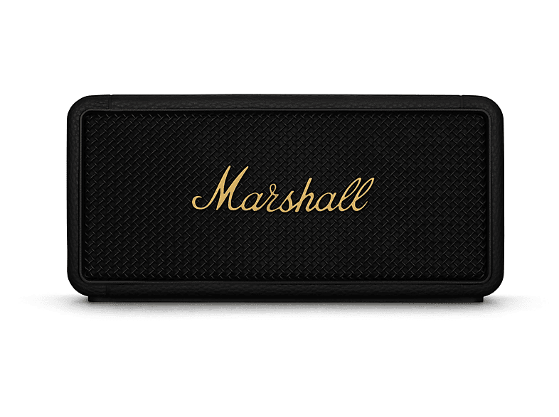 MARSHALL Middleton Bluetooth Lautsprecher, Black & Brass, Wasserfest von MARSHALL