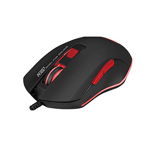 MARVO M302G Gaming Maus 6-Tasten 4 DPI Einstellungen 1200-3200 DPI, für Rechts oder Linkshänder, USB, Rainbow Backlight von MARVO