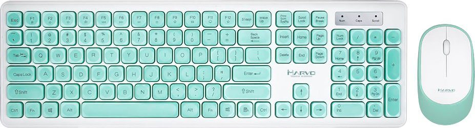 MARVO Marvo Wireless/kabellose Tastatur und Maus Tastatur- und Maus-Set, (1 St) von MARVO