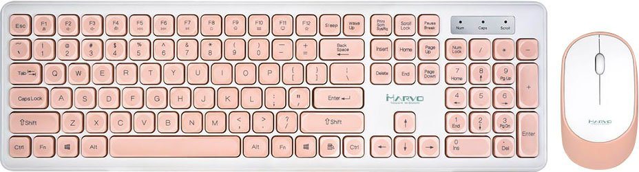 MARVO Marvo Wireless/kabellose Tastatur und Maus Tastatur- und Maus-Set von MARVO