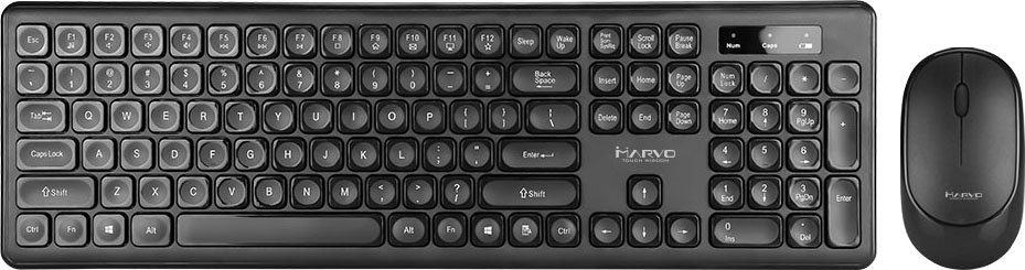 MARVO Marvo Wireless/kabellose Tastatur und Maus Tastatur- und Maus-Set von MARVO