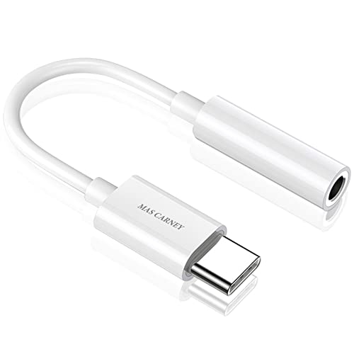 MAS CARNEY Kopfhörer Adapter USB Typ C auf 3,5 mm, Buchse AUX Mikrofonanschluss Kopfhörer Stecker Kabel mit Hi-Fi-DAC Chip für Apple iPad Pro, Google Pixel 2/3/XL, Huawei P20, Samsung Galaxy Note 8 von MAS CARNEY