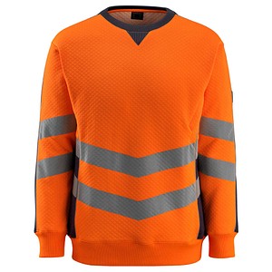 MASCOT® unisex Warnschutz-Langarmshirt Wigton  orange, schwarzblau Größe 4XL von MASCOT®
