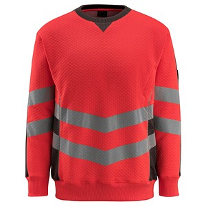 MASCOT® unisex Warnschutz-Langarmshirt Wigton  rot, dunkelanthrazit Größe 3XL von MASCOT®