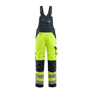 MASCOT® unisex Warnschutz-Latzhose Newcastle gelb, schwarzblau Größe 48 von MASCOT®