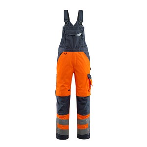 MASCOT® unisex Warnschutz-Latzhose Newcastle orange, schwarzblau Größe 114 von MASCOT®