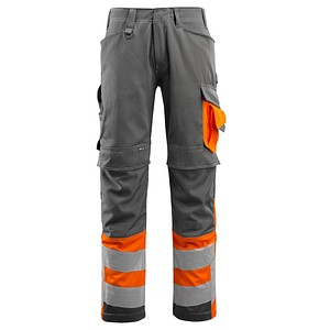 MASCOT® unisex Warnschutzhose Leeds dunkelanthrazit, orange Größe 102 von MASCOT®