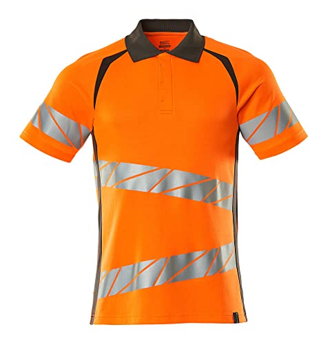 Mascot 19083-771-1418 Accelerate Safe Premium Moderne Passform Zweifarbig Polo-Shirt, Hi-Vis Orange/Dunkelanthrazit, 2XL ONE Größe von MASCOT