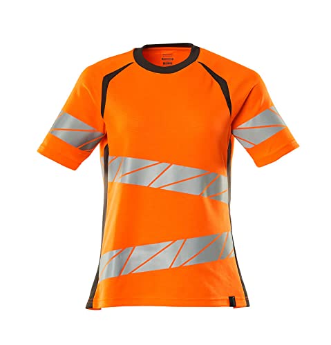 Mascot 19092-771-1418 Accelerate Safe Premium Damen-Passform Zweifarbig Runder Halsausschnitt T-Shirt, Hi-Vis Orange/Dunkelanthrazit, 2XL ONE Größe von MASCOT