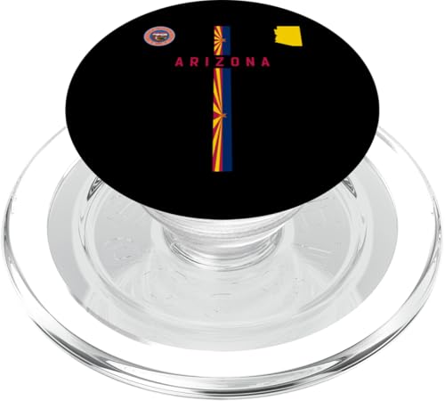 Arizona-Flagge, Silhouettenkarte von Arizona, Staatssiegel PopSockets PopGrip für MagSafe Arizona-Flagge, Silhouettenkarte von Arizona, Staatssiegel PopSockets PopGrip für MagSafe von MASH MOSH