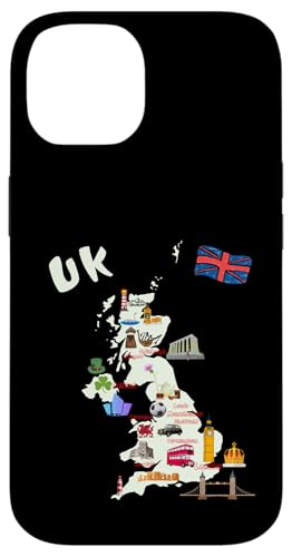 England United Kingdom Map T-Shirt, Städte Flagge Sehenswürdigkeiten Hülle für iPhone 14 England United Kingdom Map T-Shirt, Städte Flagge Sehenswürdigkeiten Hülle für iPhone 14 von MASH MOSH
