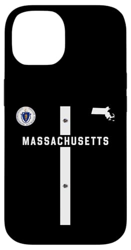 Flagge und Silhouette von Massachusetts Staatskarte, Staatssiegel Hülle für iPhone 14 Flagge und Silhouette von Massachusetts Staatskarte, Staatssiegel Hülle für iPhone 14 von MASH MOSH