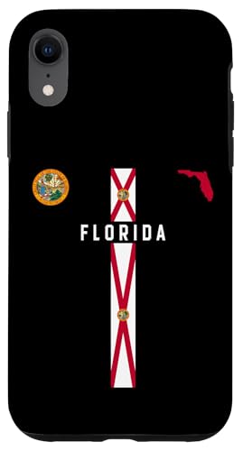 Florida-Flagge, Silhouettenkarte von Florida, Florida-Staatssiegel Hülle für iPhone XR Florida-Flagge, Silhouettenkarte von Florida, Florida-Staatssiegel Hülle für iPhone XR von MASH MOSH