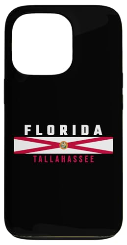 Florida Flagge, Text FLORIDA - TALLAHASSEE in Großbuchstaben Hülle für iPhone 13 Pro von MASH MOSH