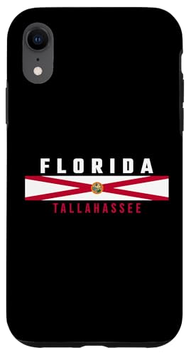 Florida Flagge, Text FLORIDA - TALLAHASSEE in Großbuchstaben Hülle für iPhone XR von MASH MOSH