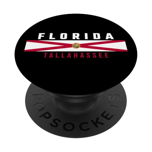 Florida Flagge, Text FLORIDA - TALLAHASSEE in Großbuchstaben PopSockets Klebender PopGrip Florida Flagge, Text FLORIDA - TALLAHASSEE in Großbuchstaben PopSockets Klebender PopGrip von MASH MOSH