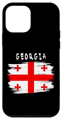 Hülle für iPhone 12 mini Georgia-Flagge mit Pinselstrich-Stil von MASH MOSH