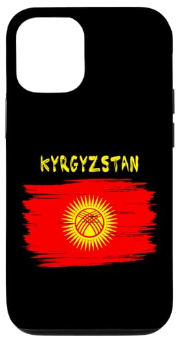 Hülle für iPhone 14 Kirgisistan Flagge mit Pinselstrich von MASH MOSH