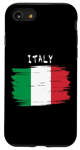 Hülle für iPhone SE (2020) / 7 / 8 Italien-Flagge mit Pinselstrich-Stil von MASH MOSH