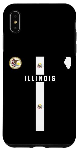 Illinois Flagge, Silhouette Karte von Illinois, Staatssiegel Hülle für iPhone XS Max Illinois Flagge, Silhouette Karte von Illinois, Staatssiegel Hülle für iPhone XS Max von MASH MOSH
