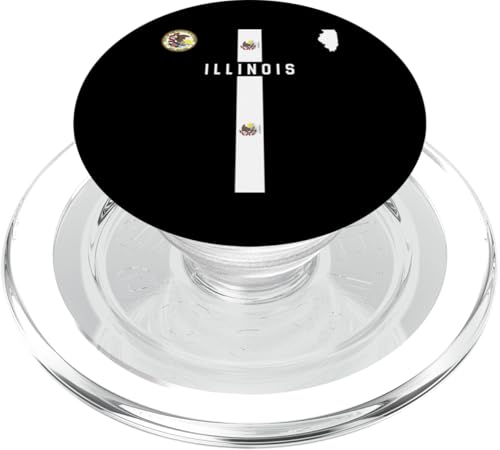 Illinois Flagge, Silhouette Karte von Illinois, Staatssiegel PopSockets PopGrip für MagSafe Illinois Flagge, Silhouette Karte von Illinois, Staatssiegel PopSockets PopGrip für MagSafe von MASH MOSH