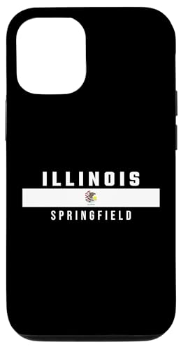 Illinois-Flagge, Text ILLINOIS- SPRINGFIELD in Großbuchstaben Hülle für iPhone 12/12 Pro von MASH MOSH