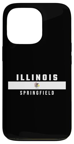 Illinois-Flagge, Text ILLINOIS- SPRINGFIELD in Großbuchstaben Hülle für iPhone 13 Pro von MASH MOSH