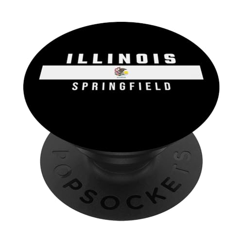 Illinois-Flagge, Text ILLINOIS- SPRINGFIELD in Großbuchstaben PopSockets Klebender PopGrip Illinois-Flagge, Text ILLINOIS- SPRINGFIELD in Großbuchstaben PopSockets Klebender PopGrip von MASH MOSH