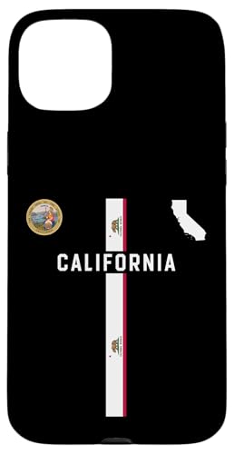 Kalifornien-Flagge, Silhouettenkarte von Kalifornien, das große Meer Hülle für iPhone 15 Plus Kalifornien-Flagge, Silhouettenkarte von Kalifornien, das große Meer Hülle für iPhone 15 Plus von MASH MOSH