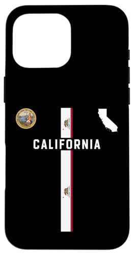 Kalifornien-Flagge, Silhouettenkarte von Kalifornien, das große Meer Hülle für iPhone 16 Pro Max Kalifornien-Flagge, Silhouettenkarte von Kalifornien, das große Meer Hülle für iPhone 16 Pro Max von MASH MOSH