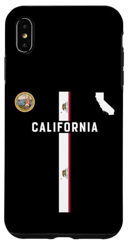 Kalifornien-Flagge, Silhouettenkarte von Kalifornien, das große Meer Hülle für iPhone XS Max Kalifornien-Flagge, Silhouettenkarte von Kalifornien, das große Meer Hülle für iPhone XS Max von MASH MOSH