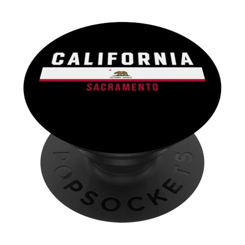 Kalifornische Flagge mit Text Kalifornien – Sakramento in Kapita PopSockets Klebender PopGrip Kalifornische Flagge mit Text Kalifornien – Sakramento in Kapita PopSockets Klebender PopGrip von MASH MOSH