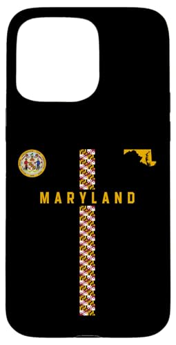 Maryland-Flagge, Silhouettenkarte von Maryland, Staatssiegel Hülle für iPhone 15 Pro Max Maryland-Flagge, Silhouettenkarte von Maryland, Staatssiegel Hülle für iPhone 15 Pro Max von MASH MOSH