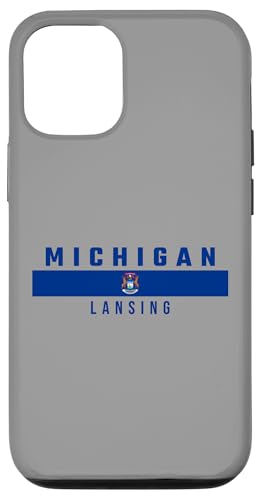 Michigan Flagge, Text MICHIGAN - LANSING in Großbuchstaben Hülle für iPhone 12/12 Pro Michigan Flagge, Text MICHIGAN - LANSING in Großbuchstaben Hülle für iPhone 12/12 Pro von MASH MOSH