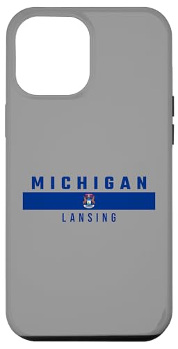 Michigan Flagge, Text MICHIGAN - LANSING in Großbuchstaben Hülle für iPhone 12 Pro Max Michigan Flagge, Text MICHIGAN - LANSING in Großbuchstaben Hülle für iPhone 12 Pro Max von MASH MOSH