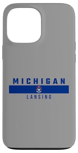Michigan Flagge, Text MICHIGAN - LANSING in Großbuchstaben Hülle für iPhone 13 Pro Max Michigan Flagge, Text MICHIGAN - LANSING in Großbuchstaben Hülle für iPhone 13 Pro Max von MASH MOSH