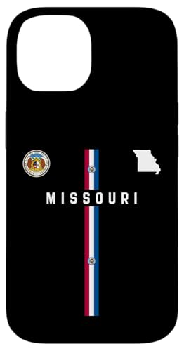Missouri-Flagge, Silhouettenkarte von Missouri, Staatssiegel Hülle für iPhone 14 Missouri-Flagge, Silhouettenkarte von Missouri, Staatssiegel Hülle für iPhone 14 von MASH MOSH
