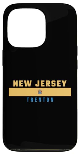 New Jersey Flagge, NEW JERSEY - TRENTON in Großbuchstaben Hülle für iPhone 13 Pro von MASH MOSH