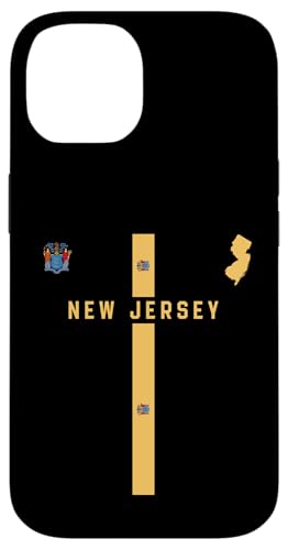 New Jersey Flagge, Silhouette Karte von New Jersey, Staatssiegel Hülle für iPhone 14 New Jersey Flagge, Silhouette Karte von New Jersey, Staatssiegel Hülle für iPhone 14 von MASH MOSH