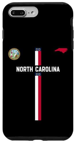 North Carolina Flagge, N. Carolina Silhouette Karte, Staatssiegel Hülle für iPhone 7 Plus/8 Plus von MASH MOSH