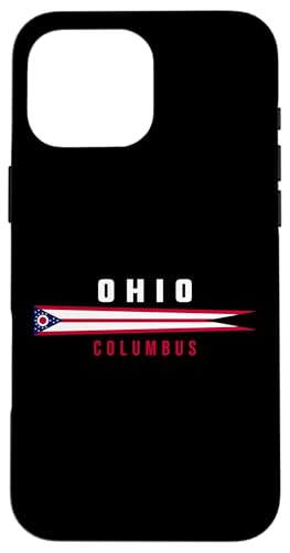 Ohio Flagge mit Text OHIO - COLUMBUS in Großbuchstaben Hülle für iPhone 16 Pro Max Ohio Flagge mit Text OHIO - COLUMBUS in Großbuchstaben Hülle für iPhone 16 Pro Max von MASH MOSH