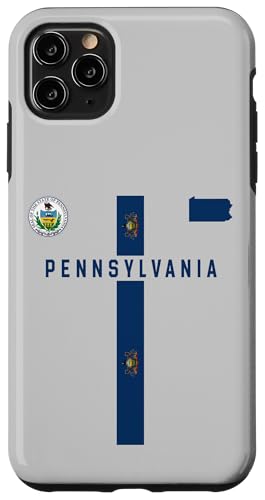 Pennsylvania-Flagge, Pennsylvania-Silhouette-Karte, Staatssiegel Hülle für iPhone 11 Pro Max Pennsylvania-Flagge, Pennsylvania-Silhouette-Karte, Staatssiegel Hülle für iPhone 11 Pro Max von MASH MOSH