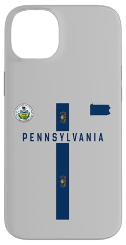 Pennsylvania-Flagge, Pennsylvania-Silhouette-Karte, Staatssiegel Hülle für iPhone 14 Plus Pennsylvania-Flagge, Pennsylvania-Silhouette-Karte, Staatssiegel Hülle für iPhone 14 Plus von MASH MOSH