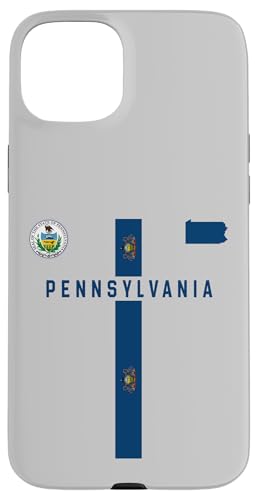 Pennsylvania-Flagge, Pennsylvania-Silhouette-Karte, Staatssiegel Hülle für iPhone 15 Plus Pennsylvania-Flagge, Pennsylvania-Silhouette-Karte, Staatssiegel Hülle für iPhone 15 Plus von MASH MOSH