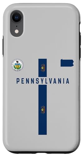 Pennsylvania-Flagge, Pennsylvania-Silhouette-Karte, Staatssiegel Hülle für iPhone XR Pennsylvania-Flagge, Pennsylvania-Silhouette-Karte, Staatssiegel Hülle für iPhone XR von MASH MOSH